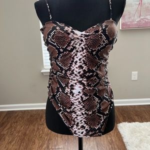 Snakeskin One Piece Swimsuit